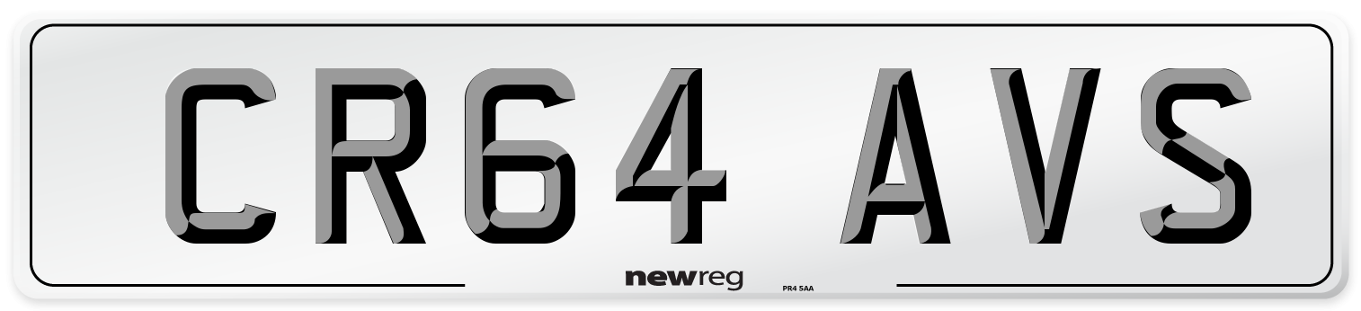 CR64 AVS Number Plate from New Reg